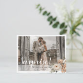 Just Married Wedding Announcement Postcard Briefkaart (Staand voorkant)