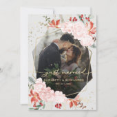 just married | Winter bruiloft aangepaste foto Aankondiging (Voorkant)