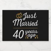 Just Marriott 40 Years Ago II Sparkling Wijnetiket (Enkel label)