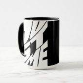 Just Me Zwart-wit typografie Ontwerp Mok (Voorkant links)