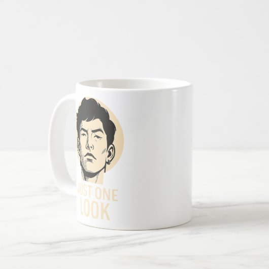 Just One Look - Minimalist Statement Mug (Devant gauche)