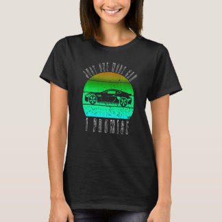 Just One More Car I Promise Funny Retro Vintage Ca T-shirt