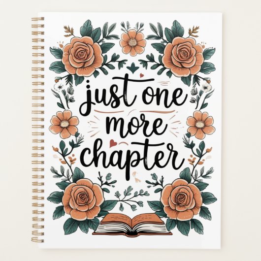 Just One More Chapter – Floral Book Lover Planner (Voorkant)