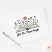 Just One More Chapter – Floral Book Lover Rechthoekige Sticker (Envelop)
