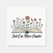 Just One More Chapter – Floral Book Lover Servet (Voorkant)