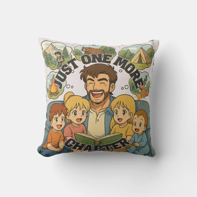 Just One More Chapter Throw Pillow Kussen (Voorkant)