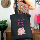 Just one more chapter tote bag gift book lover