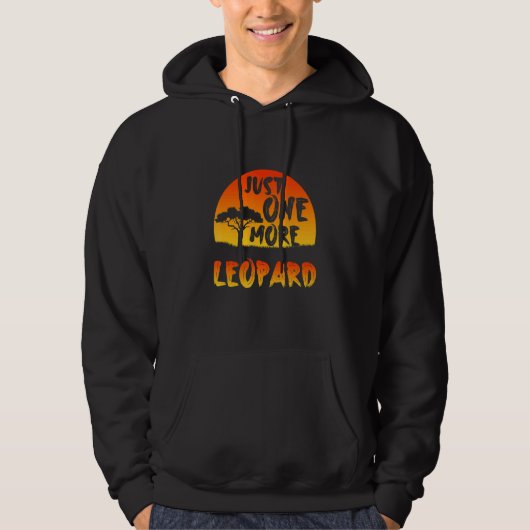 Just One More Leopard Inspirational Endangered Ani Hoodie (Voorkant)