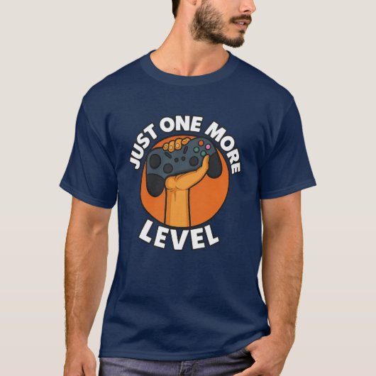 “Just One More Level – Funny Gamer T-Shirt” T-shirt (Voorkant)