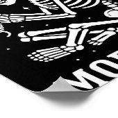 Just One More Row Crochet Skeleton Crocheting Knit Poster (Hoek)