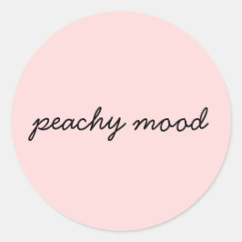 Just Peachy Cute Minimalist Script Design Ronde Sticker