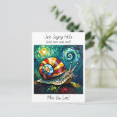 Just Saying Hello with some Snail Mail Briefkaart (Staand voorkant)