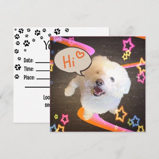 Just Saying "Hi" Invitation (Devant / Derrière)