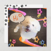 Just Saying "Hi" Invitation Kaart (Voorkant / Achterkant)