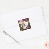 Just Saying "Hi" Vierkante Sticker (Envelop)