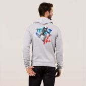Just Ski | Heren full-zip hoodie (Achterkant volledig)