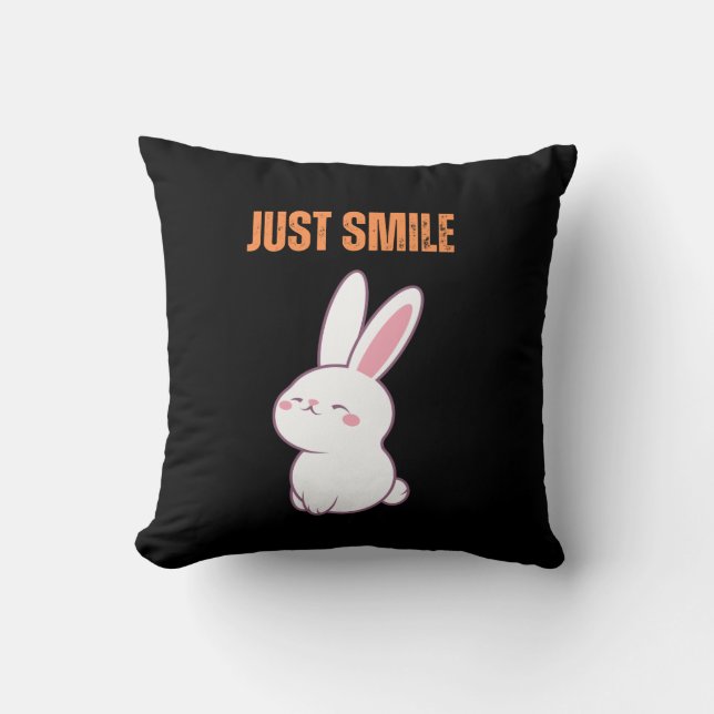 Just Smile-Inspirerend Decoratieve Gooi Pillowo Kussen (Voorkant)