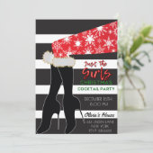 Just the Girls Christmas Cocktail Party Invitation (Debout devant)