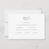 Just the Two of Us B/W Modern Wedding RSVP (Devant)