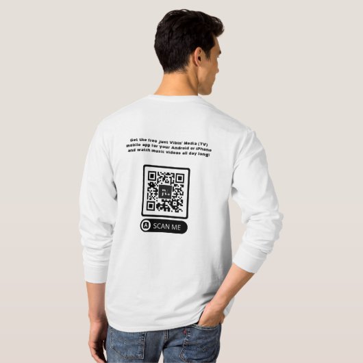 Just Vibin' Media "Got App" T-shirt met lange mouw (Achterkant volledig)