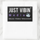Just Vibin' Media Rectangle Stickers (Sac)