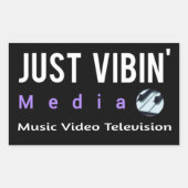 Just Vibin' Media Rectangle Stickers (Devant)