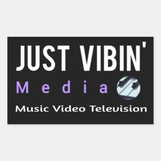 Just Vibin' Media Rectangle Stickers (Devant)