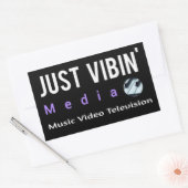 Just Vibin' Media Rectangle Stickers (Enveloppe)