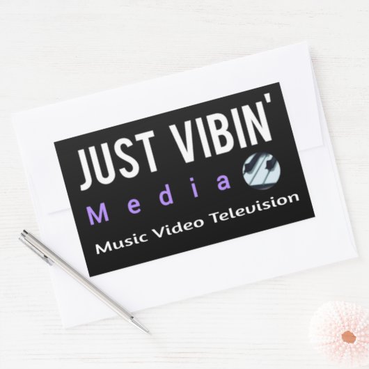 Just Vibin' Media Rectangle Stickers (Enveloppe)
