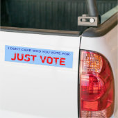 JUST VOTE bumpersticker (Op Truck)