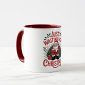 Just Waiting for Christmas Santa 11 oz Coffee Mug (Devant gauche)