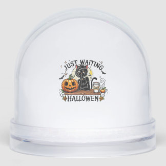 Just Waiting For Halloween Black Cat Lady Ice Coff