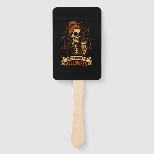 Just Waiting for Halloween Skeleton Handwaaier (Voorkant)