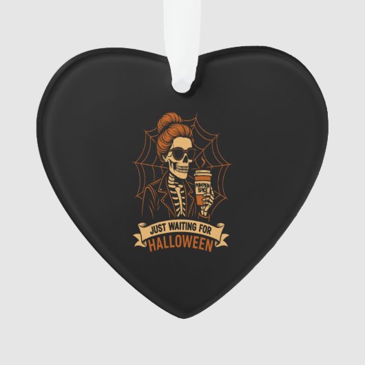 Just Waiting for Halloween Skeleton Ornament (voorkant)