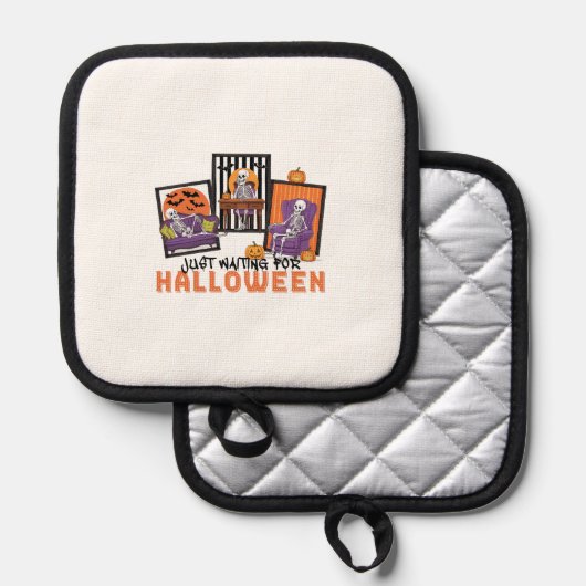 Just Waiting Halloween Fall Vibes Pannenlap (Voorkant / Achterkant)