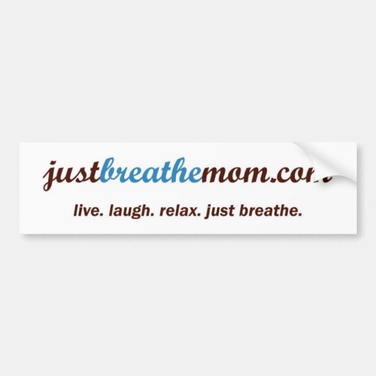 JustBreatheMam.com-Bumpersticker Bumpersticker (Voorkant)