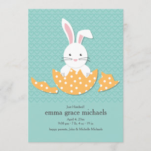 Juste à hachures Faire-part de naissance