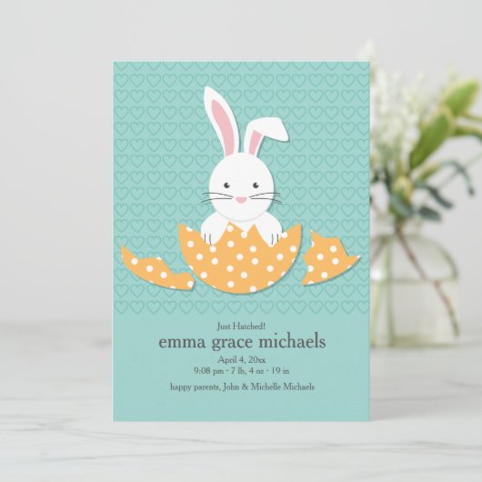 Juste à hachures Faire-part de naissance (Debout devant)