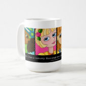 "Juste abeille 'n je tasse de café d'écriture (Devant gauche)