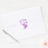 Juste accrocher singe violet blanc autocollant (Enveloppe)