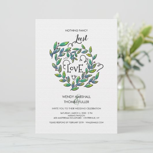 Juste Amour Rien De Faire-part de mariage (Debout devant)