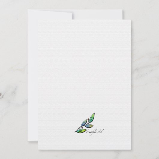 Juste Amour Rien De Faire-part de mariage (Dos)