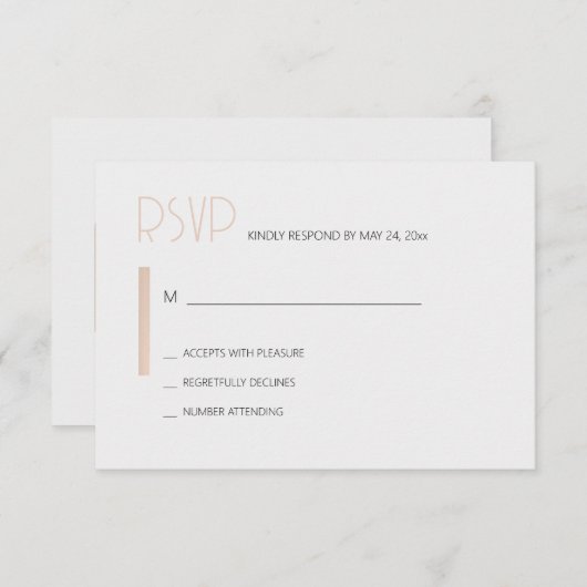 Juste Amour RSVP (Devant / Derrière)