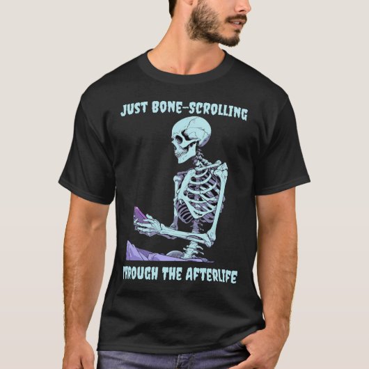 Juste Bone-Scrolling - T-shirt Smartphone Hallowee (Devant)