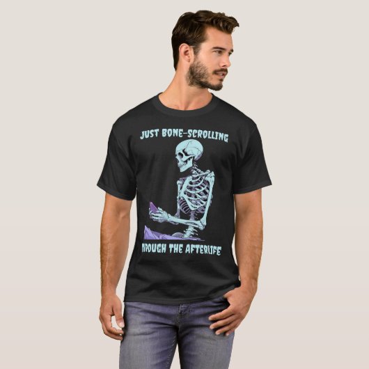 Juste Bone-Scrolling - T-shirt Smartphone Hallowee (Devant entier)
