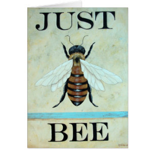 Juste carte d'art d'abeille