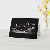 Juste carte de voeux squelettique de Chillin (Fleur jaune)