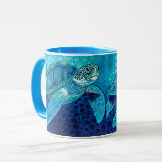 Juste Chilliin' Blue Turtle Mug (Devant gauche)