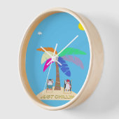 Juste Chillin Design Acrylique Horloge Mur (Angle)