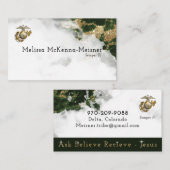 JUSTE comme exemple 4 Melissa Carte de visite (Devant / Derrière)